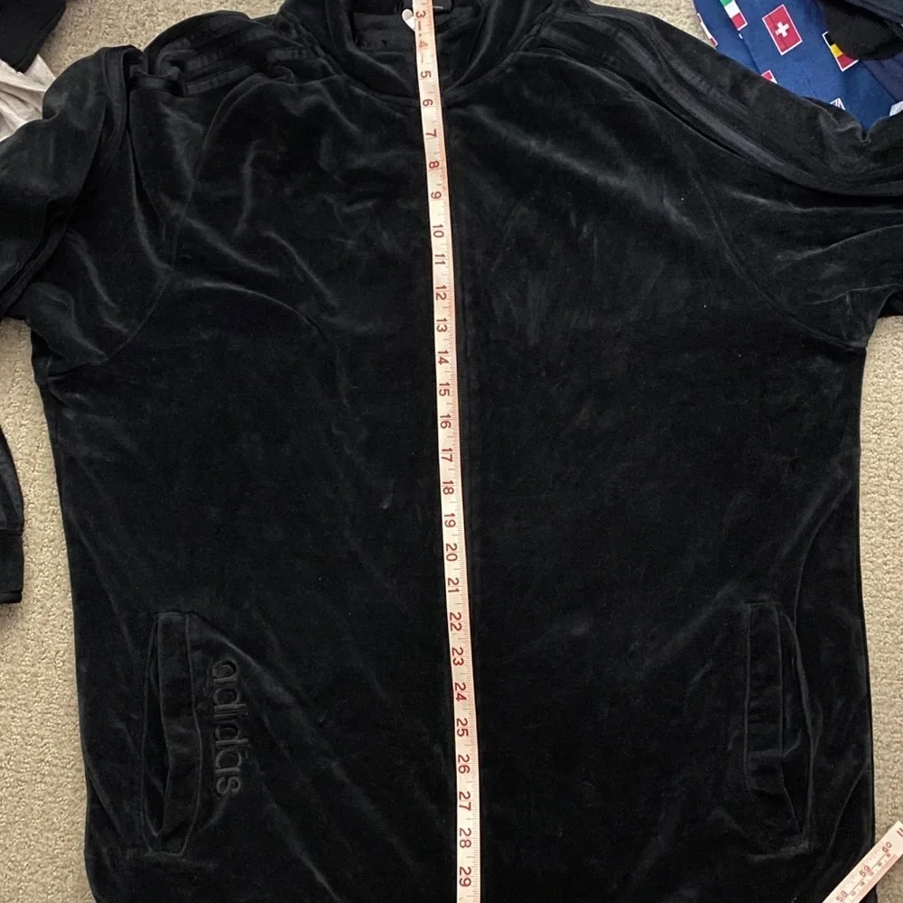 Adidas Black Velvet Jacket Mens Size Medium